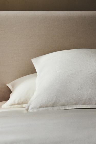 SATEEN JACQUARD PILLOWCASE (300 THREAD COUNT) - Oyster-white by Zara - Image 5