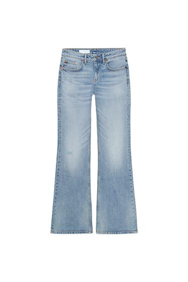 TRF BOOTCUT LOW-RISE JEANS - Light blue by Zara