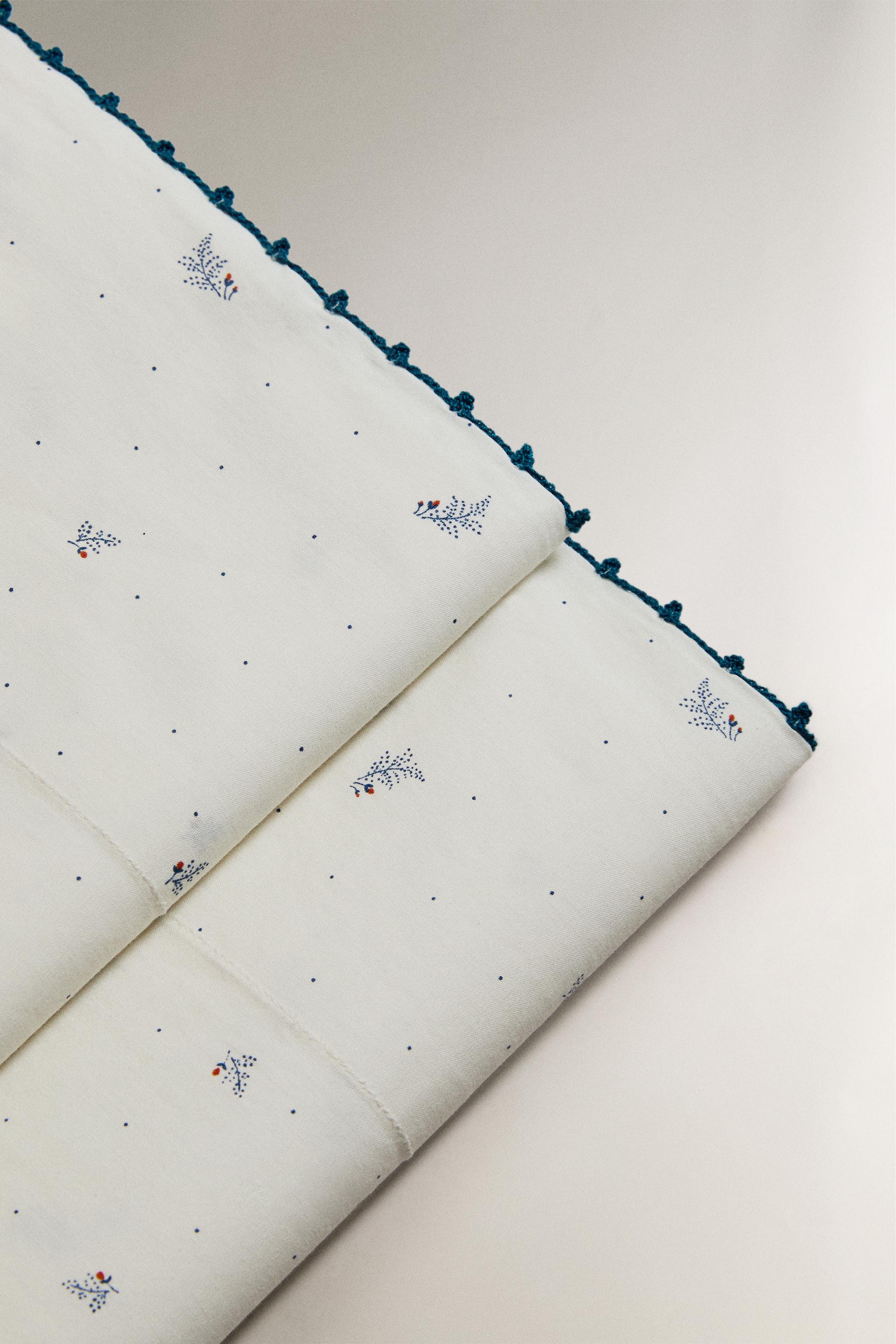 Детские топы Zara KIDS' COTTON LEAF AND DOT FLAT SHEET — фото 4