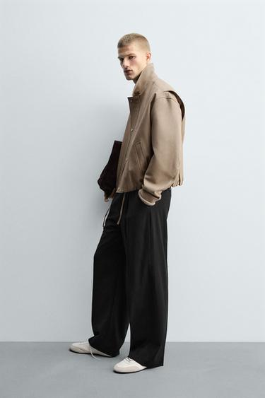 CROPPED FIT PADDED JACKET - camel by Zara - Image 3