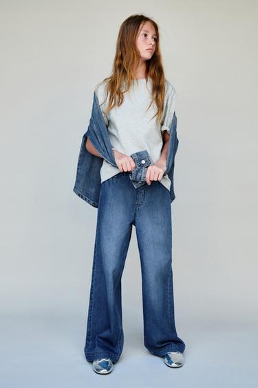 XHUP BOMBER DENIM - E kaltër e mesme nga Zara