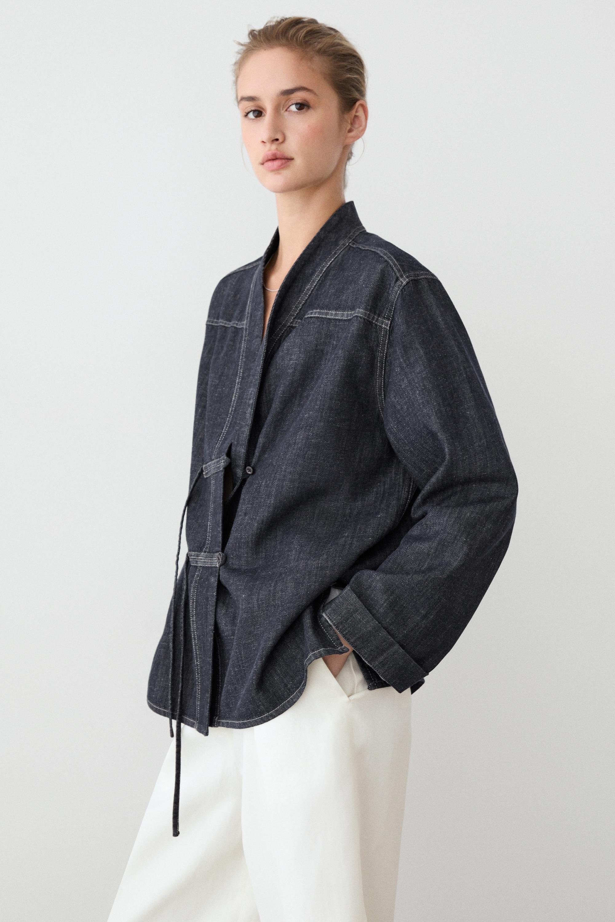 Surchemise en denim total look