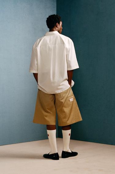 BERMUDA COUPE AMPLE À PLIS WILLY CHAVARRIA X ZARA - Beige de Zara - Image 2