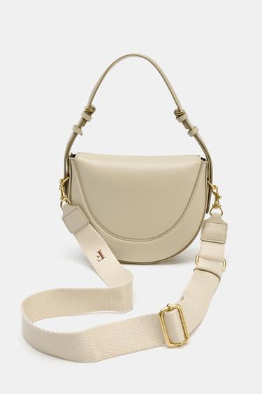 FLAP CROSSBODY BAG - Taupe Grey by Zara
