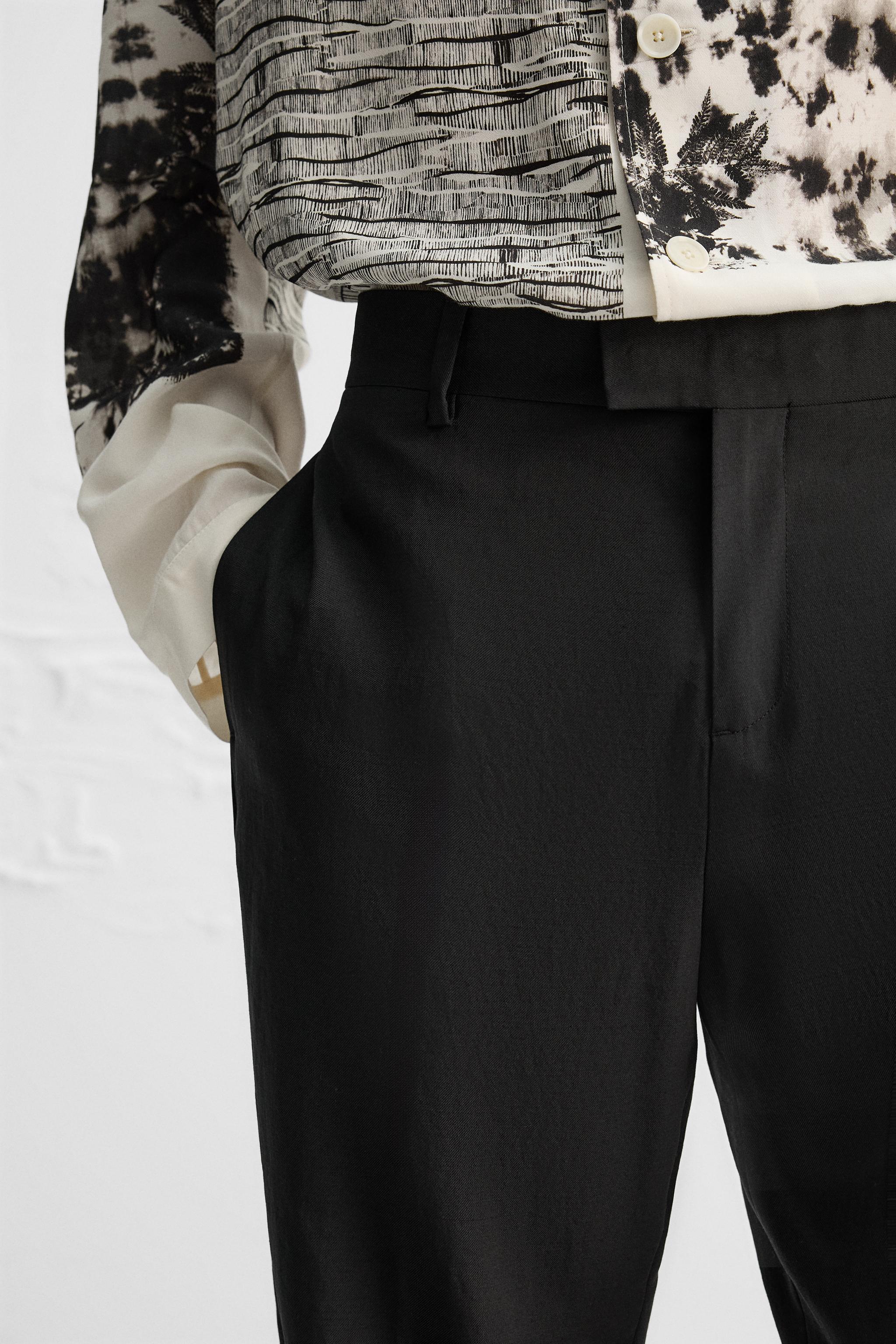 LIMITED EDITION FLARE TUXEDO PANTS - Black | ZARA United States