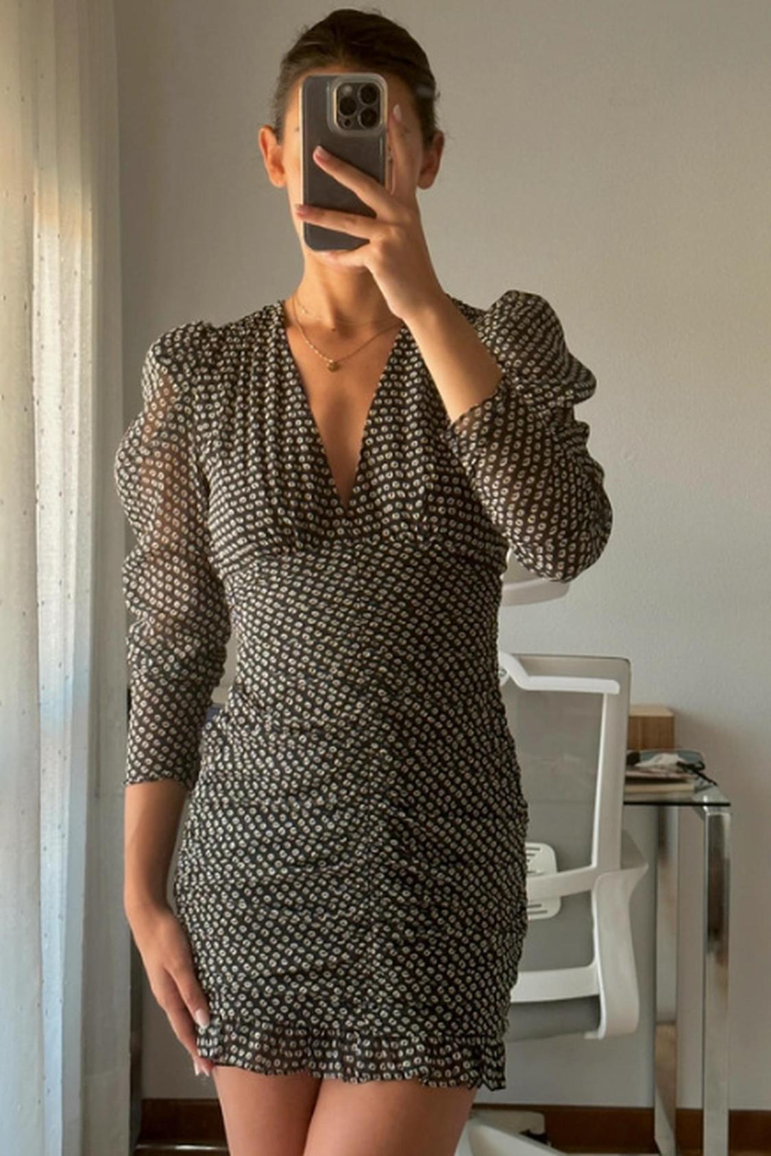 MINI DRESS WITH DRAPED DETAIL