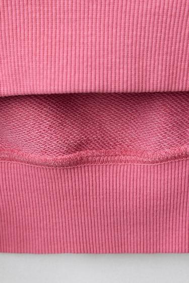 SWEAT IMPRIMÉ VARSITY - Rose craie de Zara - Image 3