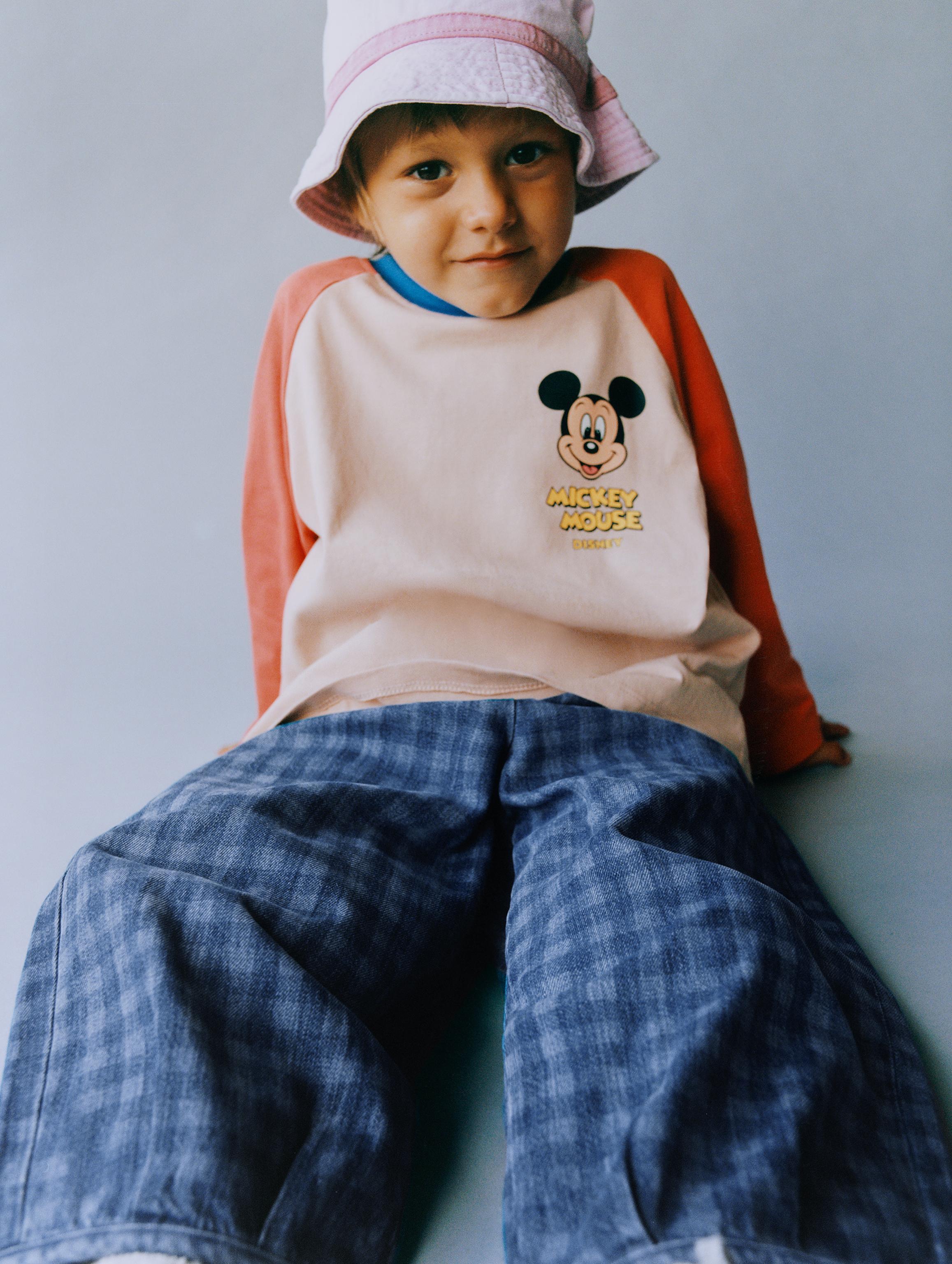 MICKEY MOUSE © DISNEY RAGLAN T-SHIRT — Bright orange