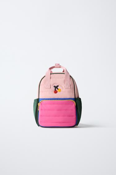 MULTI-COLOURED CHERRY BACKPACK - Pink by Zara