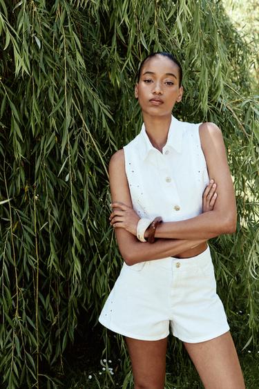 Z1975 SHORTS WITH CUTWORK EMBROIDERY - White by Zara - Image 0