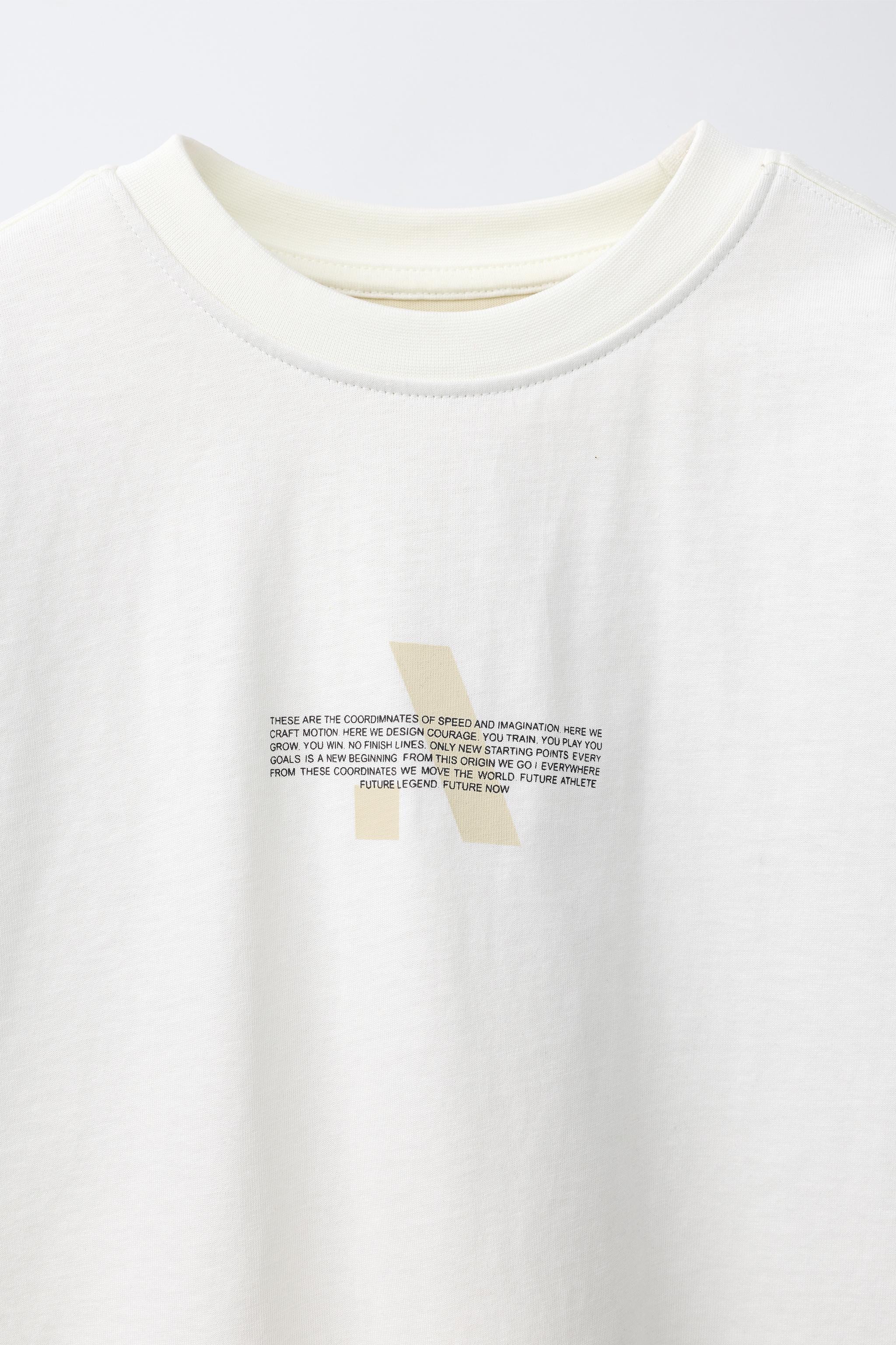 DOUBLE SPORTY T-SHIRT - CAMEL/WHITE | ZARA United States