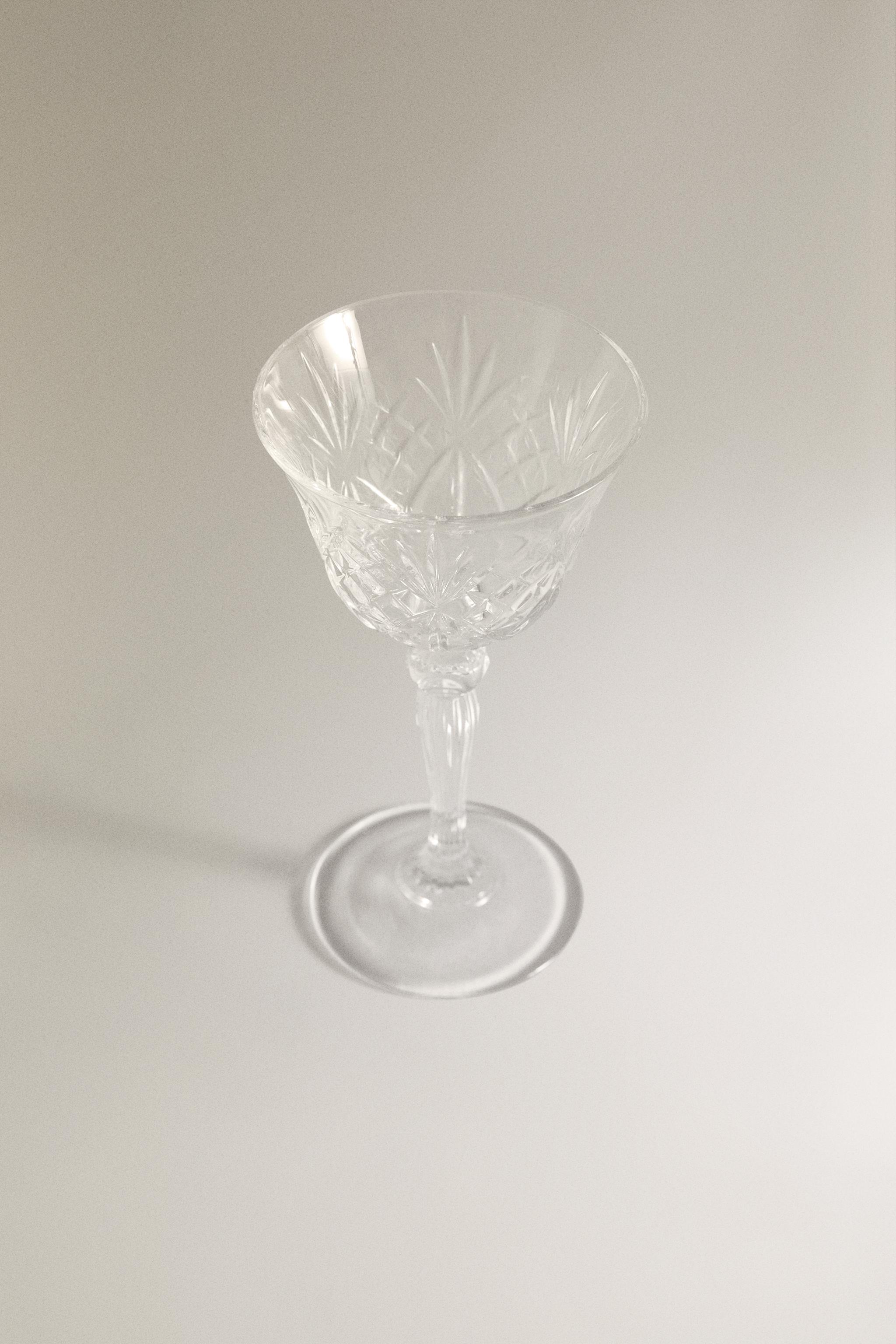 VERRE À LIQUEUR EN VERRE EN RELIEF
