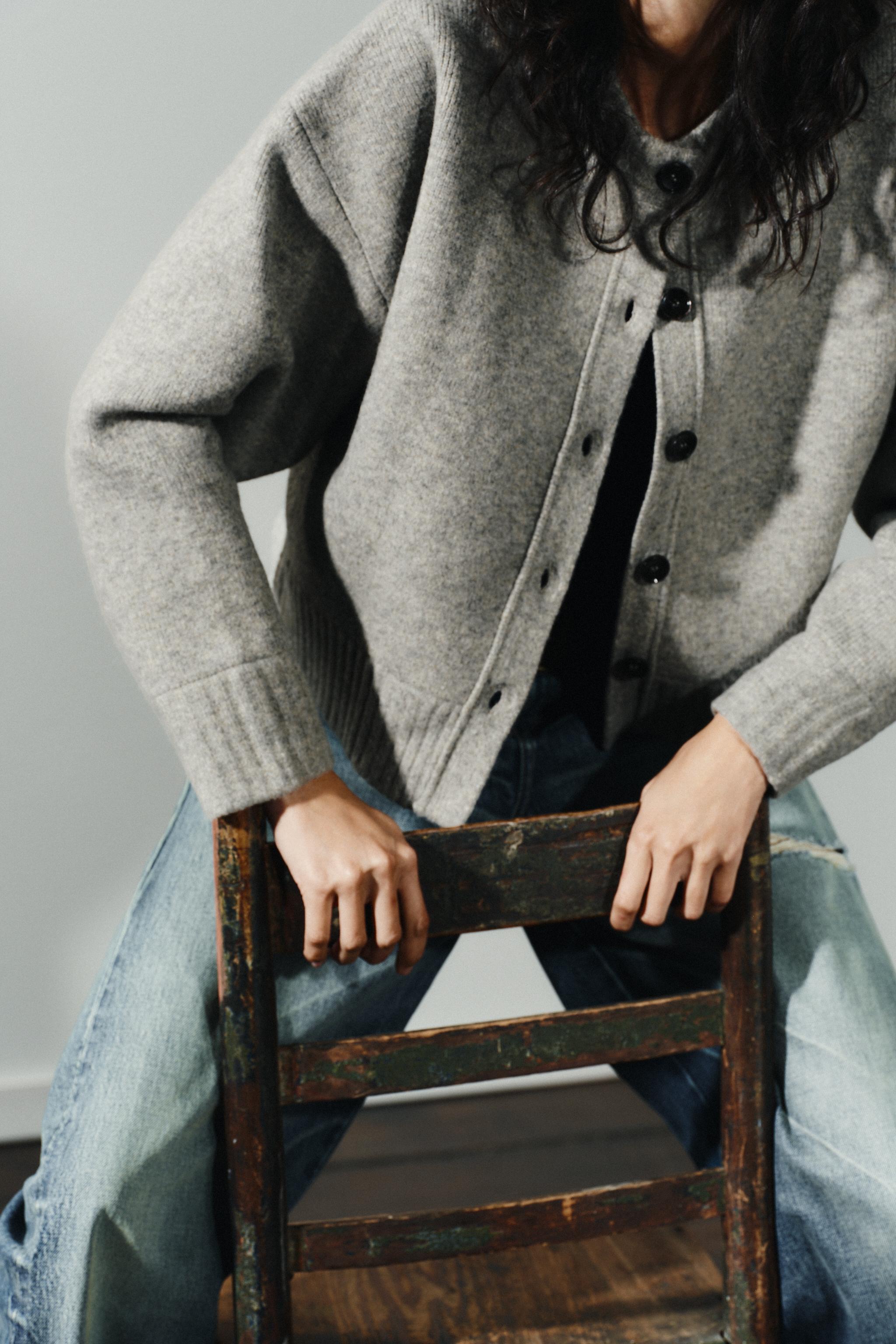 ソフトニットカーディガン - グレーマール | ZARA Japan / 日本