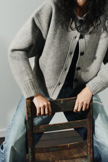 SOFT KNIT CARDIGAN - Grey marl by Zara - Image 1
