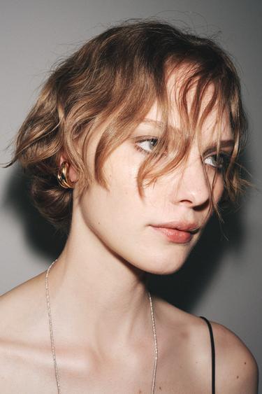 HOOP EAR CUFF EARRINGS - Golden by Zara - Image 1