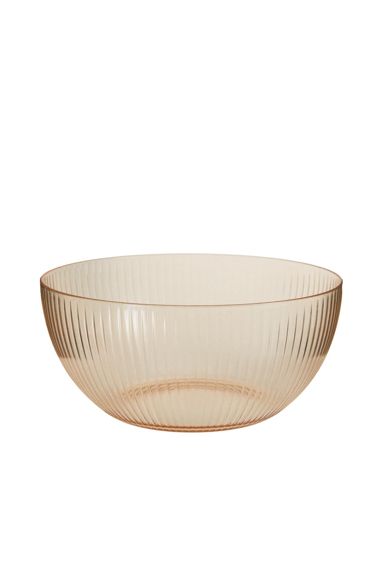 STRIPED ACRYLIC SALAD BOWL