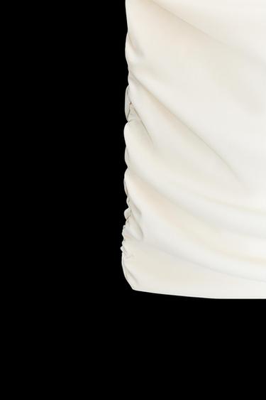 VESTIDO CORTO COMBINADO - Blanco roto de Zara