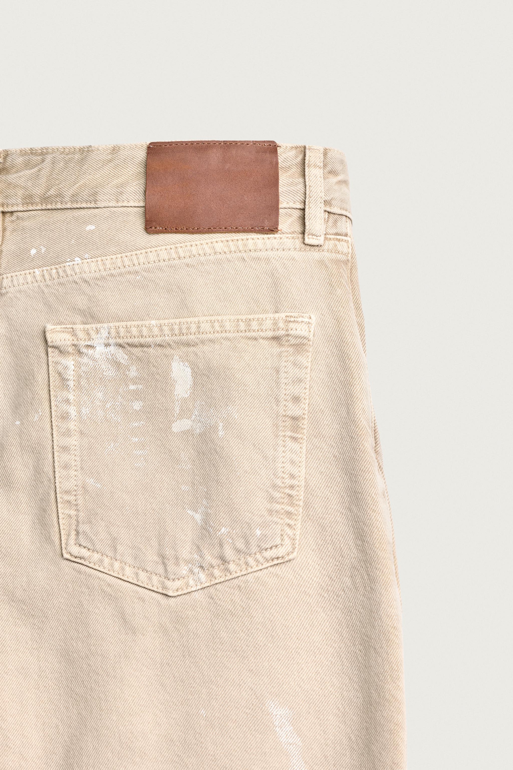 Мужские джинсы Zara PAINT SPLATTER FLARE FIT JEANS — фото 9