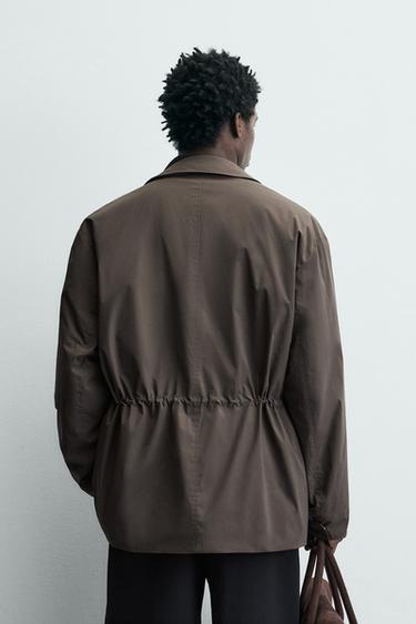 WATER-REPELLENT PADDED TECHNICAL 3/4 LENGTH COAT - Brown by Zara - Image 2