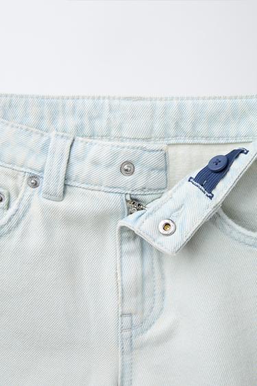 WIDE-FIT DENIM BERMUDA SHORTS - Light blue by Zara - Image 2
