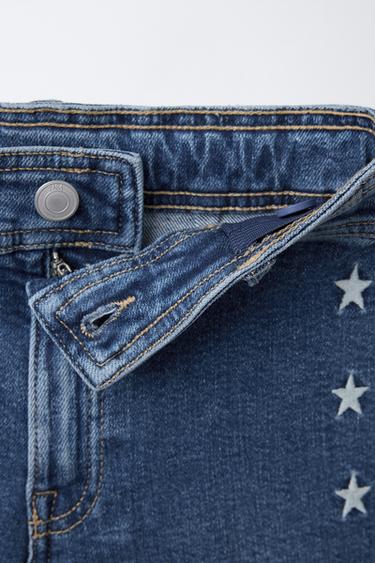 JEAN MARINE À ÉTOILES BRODÉES - Bleu de Zara - Image 2