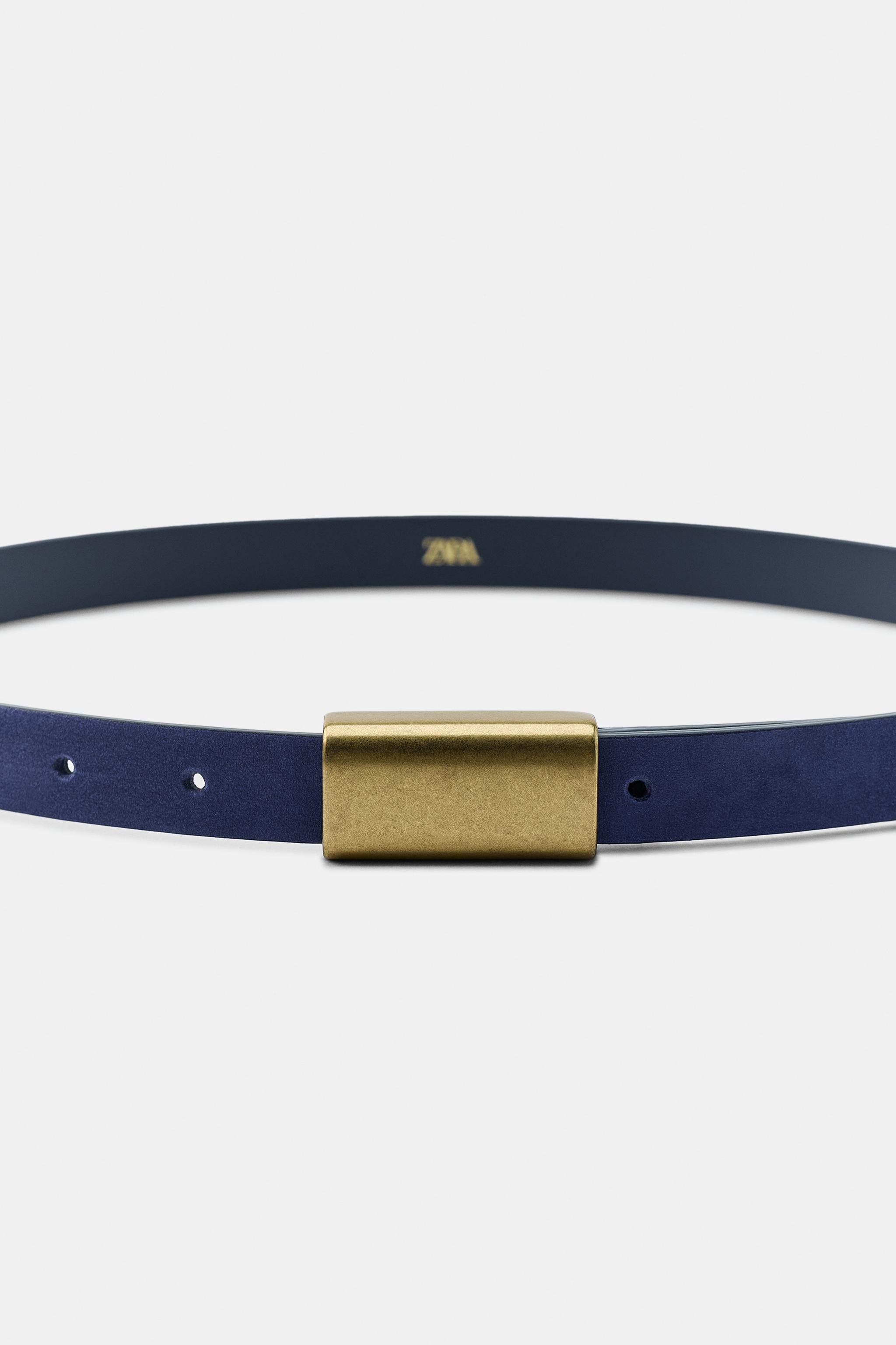 Женские ремни Zara 100% LEATHER BUCKLE BELT — фото 3