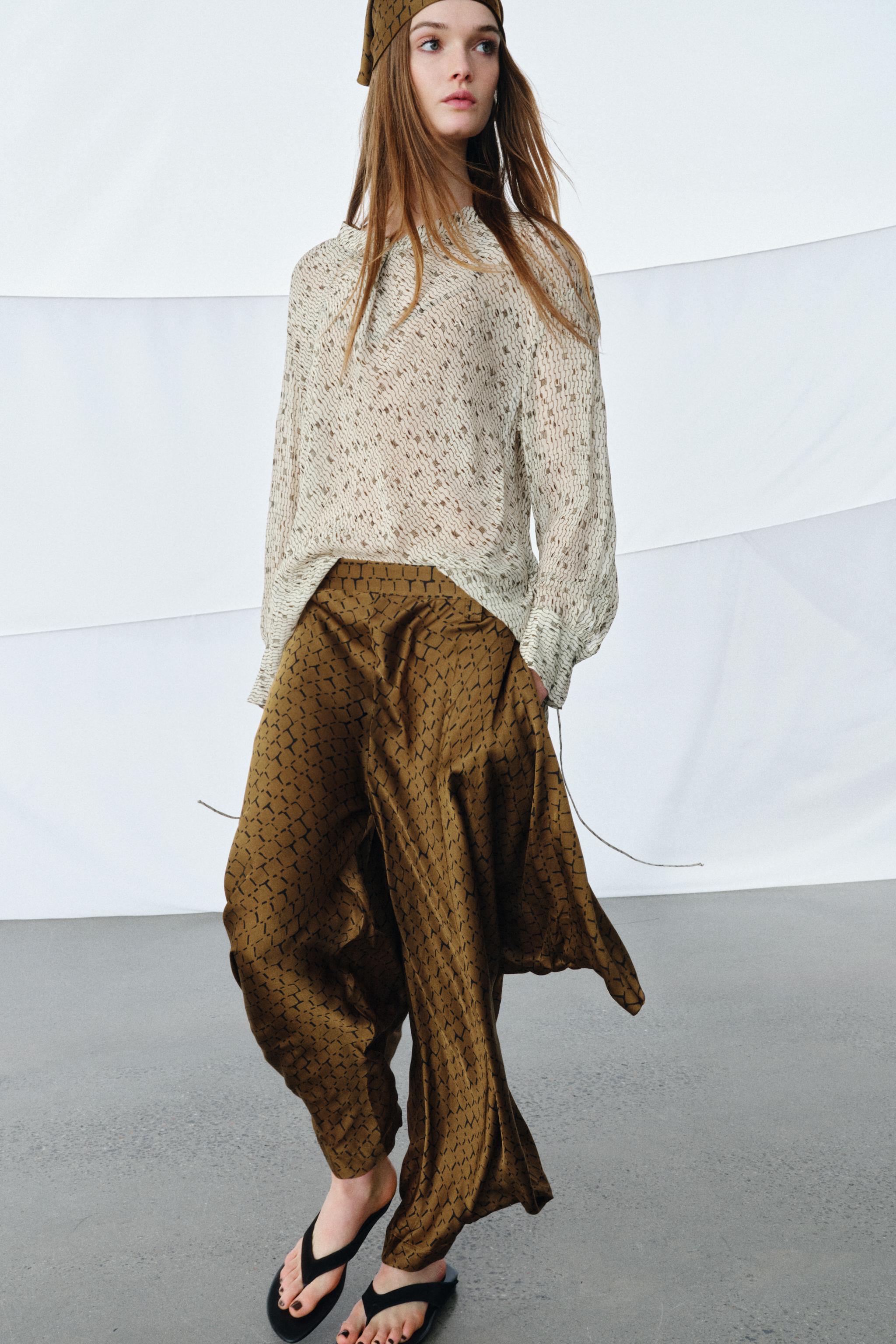 ZW COLLECTION PRINTED FLOWY SHIRT
