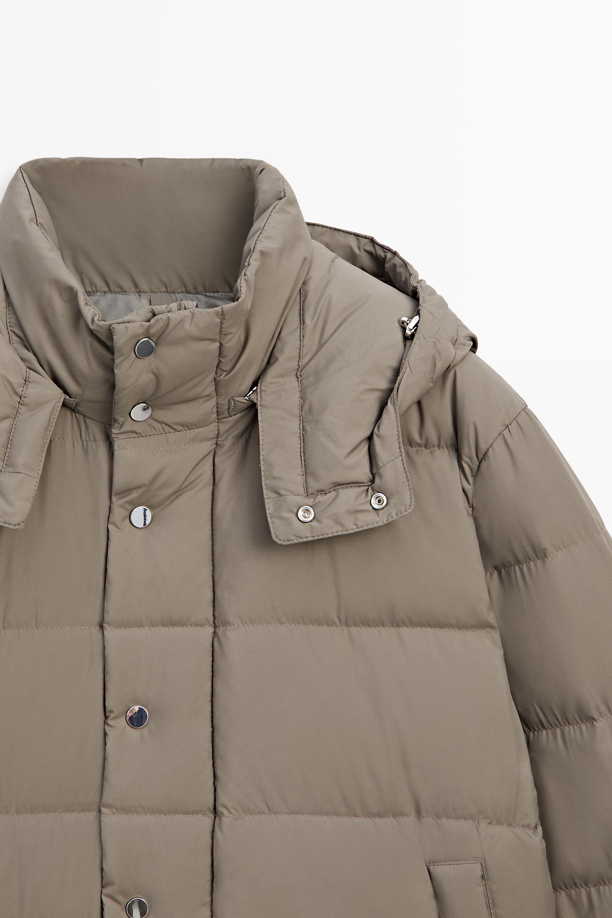 Hooded down jacket