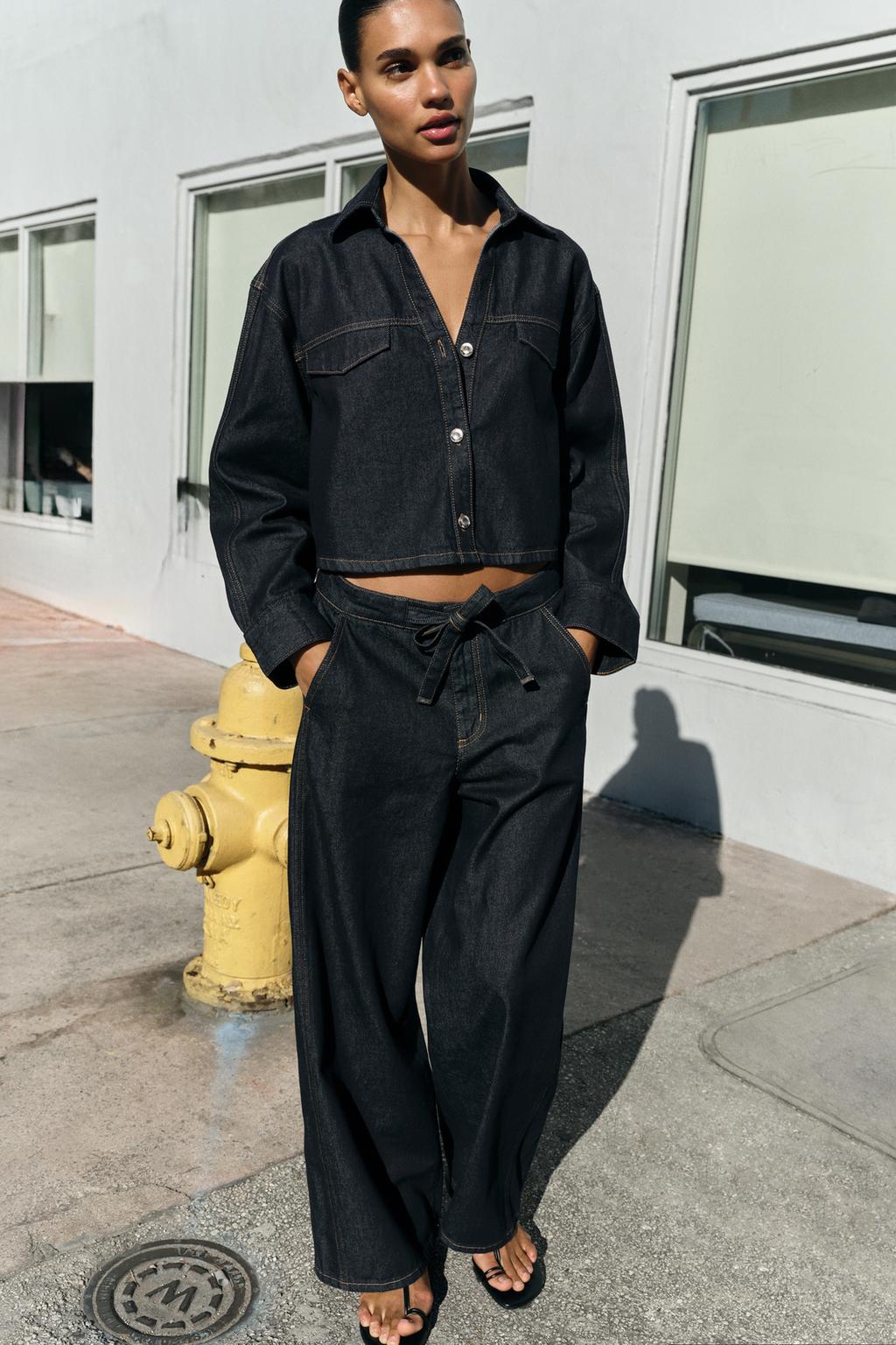 Z1975 SHORT DENIM SHIRT WITH FLAPS
