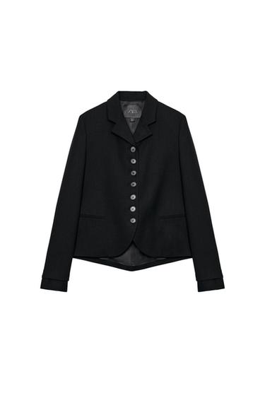 БЛЕЙЗЕР ПРЯМОГО КРОЯ С ПУГОВИЦАМИ — ZW COLLECTION — ЧЕРНЫЙ от Zara