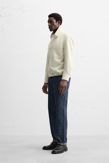 VISCOSE BLEND OVERSHIRT - Ecru by Zara - Image 3