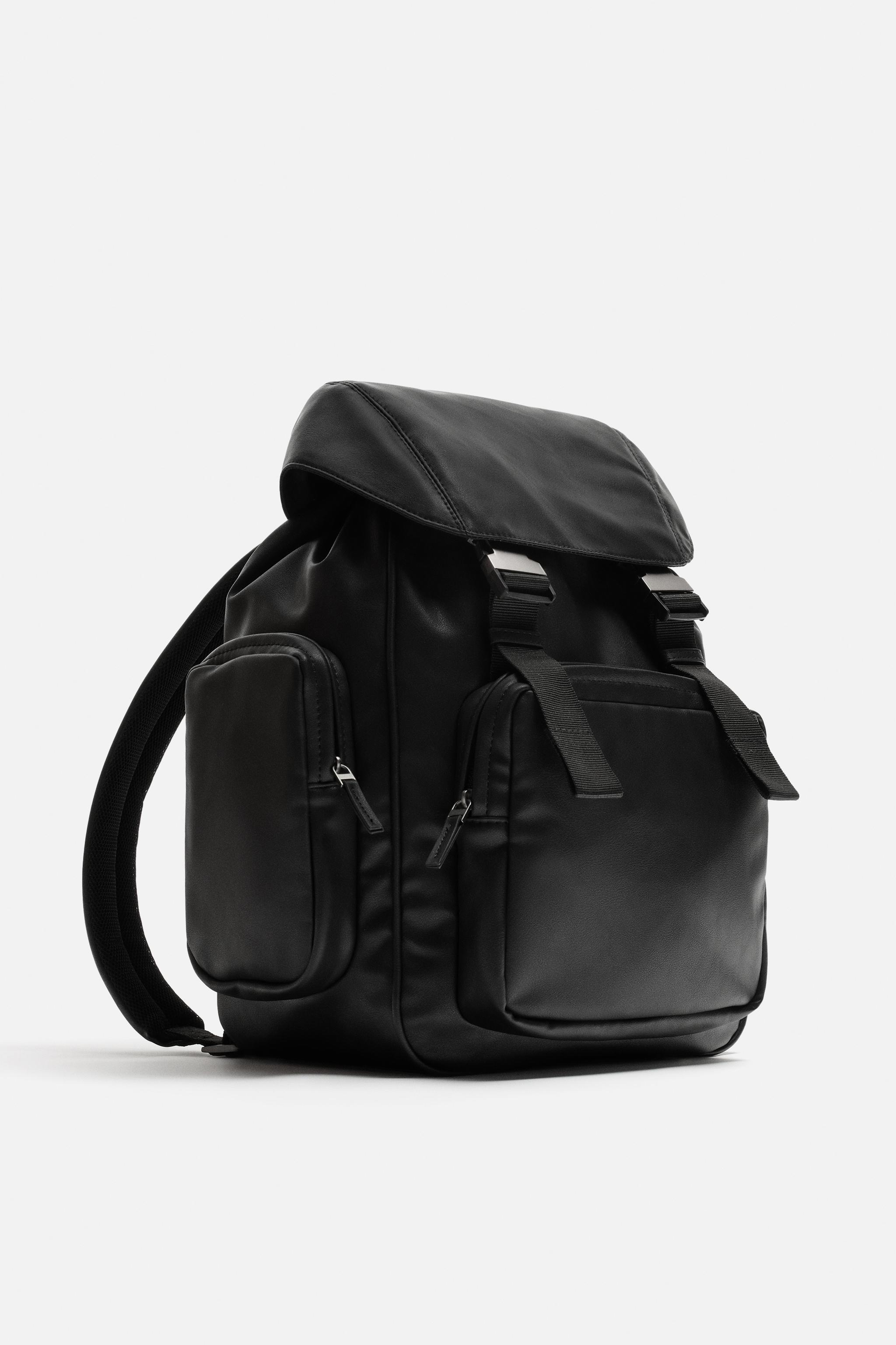 Mochila Zara Multipocket Hombre Negras Mujer Mochila ZARA Hombre