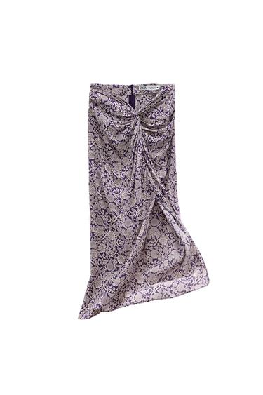 PRINTED SKIRT WITH KNOT