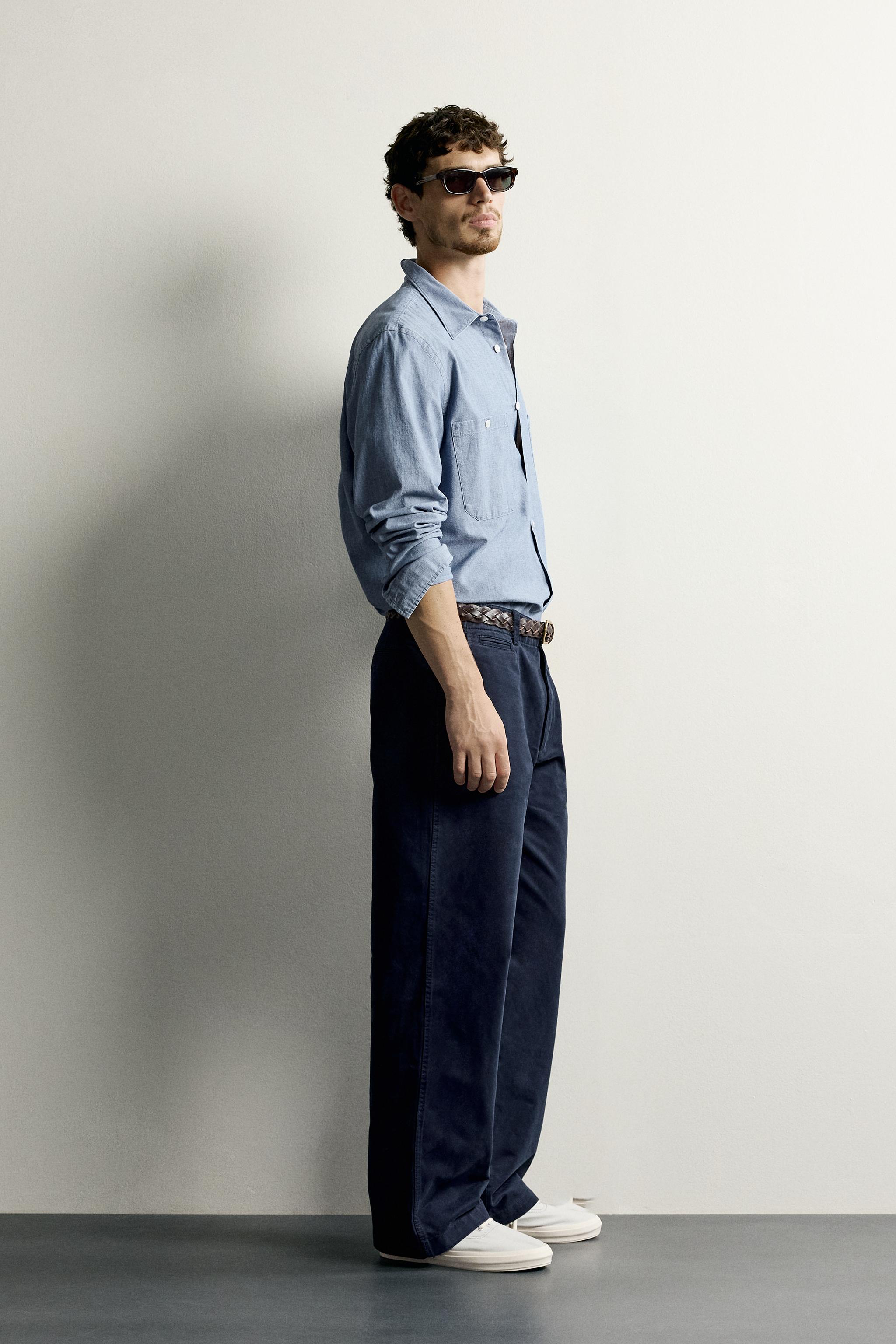 CHEMISE REGULAR FIT EN CHAMBRAY À POCHES
