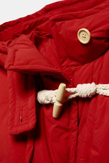 DOUDOUNE À CAPUCHE PLUME DUVET BRANDENBOURGS - Rouge de Zara - Image 3