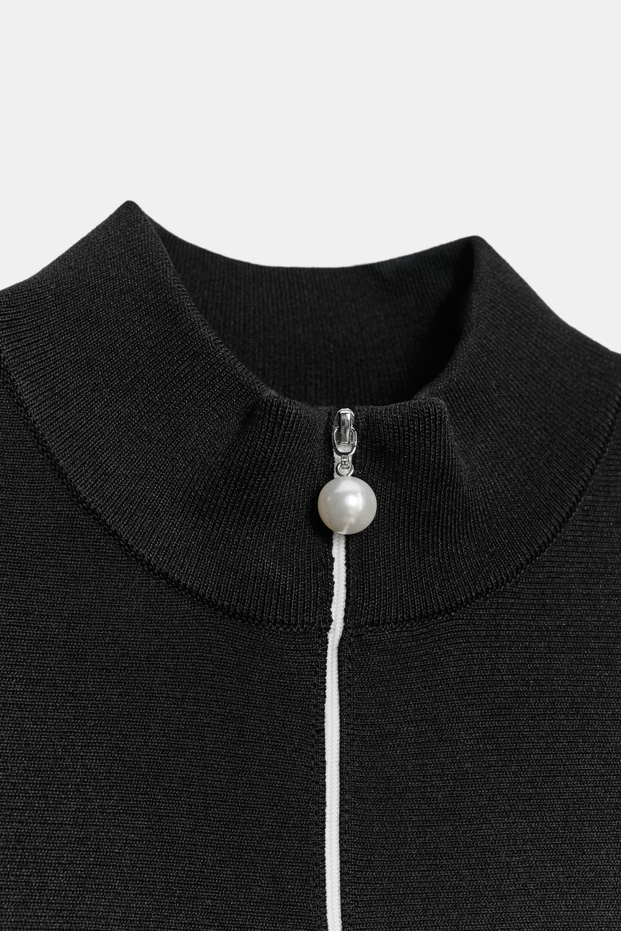 PEARL ZIP-UP CARDIGAN