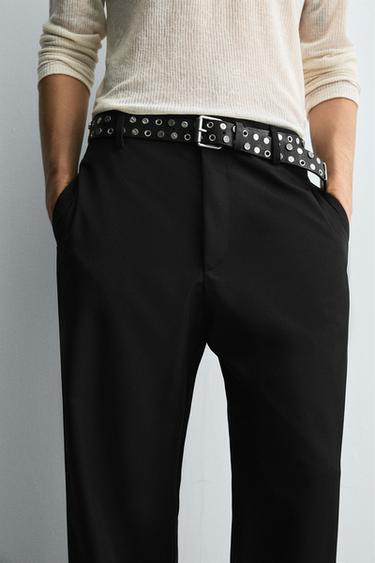 PANTALON COUPE ÉVASÉE - Noir de Zara - Image 4