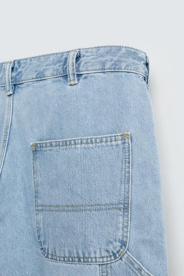 BERMUDA EN DENIM AVEC POCHE DE CHARPENTIER - Bleu clair de Zara - Image 8