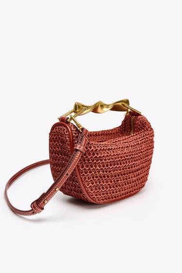 MINI BOLSO ASA METÁLICA - Naranja de Zara