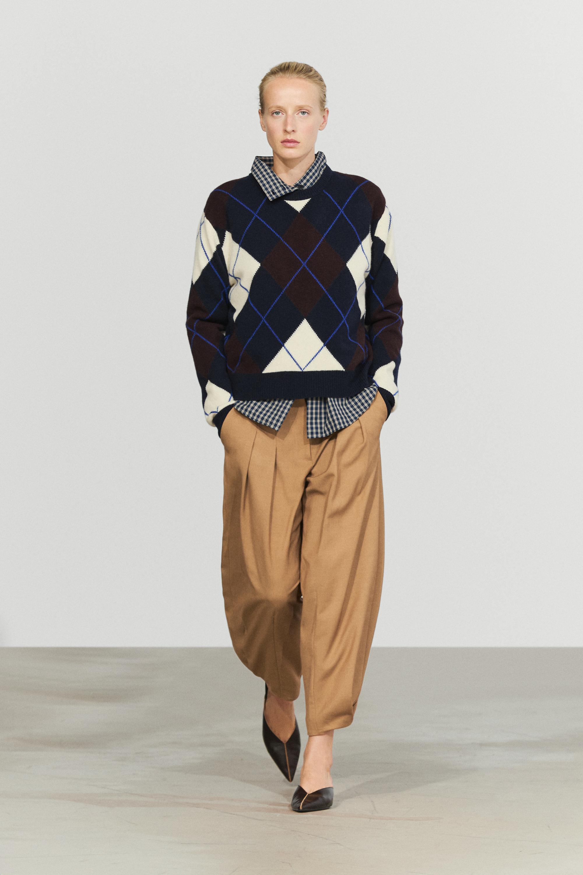 Pleated wool-blend pants — Dark mink