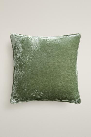 VELVET CUSHION COVER - Light green by Zara - Image 0