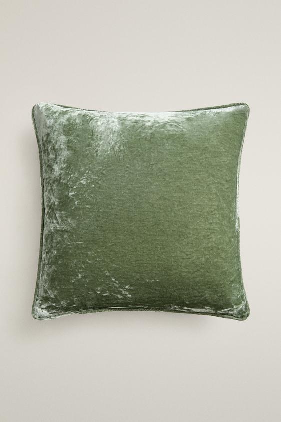 VELVET CUSHION COVER - Light green by Zara - Image 0