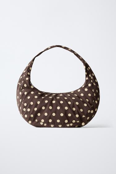 BOLSO SHOULDER TOPOS - Marrón de Zara - Imagen 0