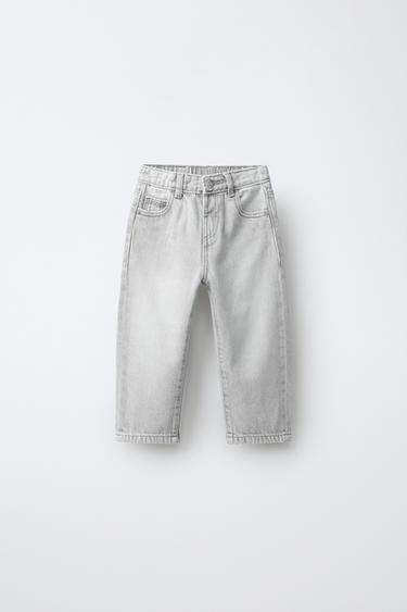 STRAIGHT JEANS - Pearl grey by Zara