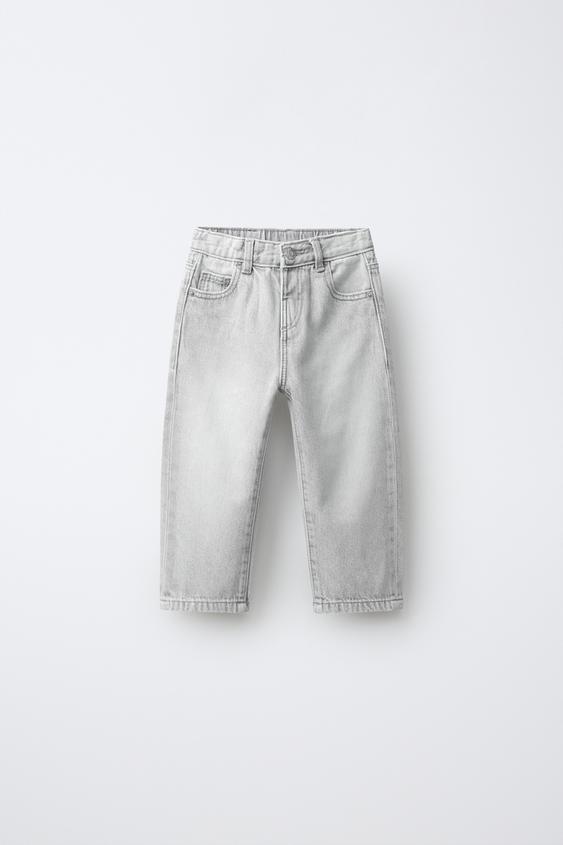 STRAIGHT-FIT-JEANS - Perlgrau von Zara - Bild 0