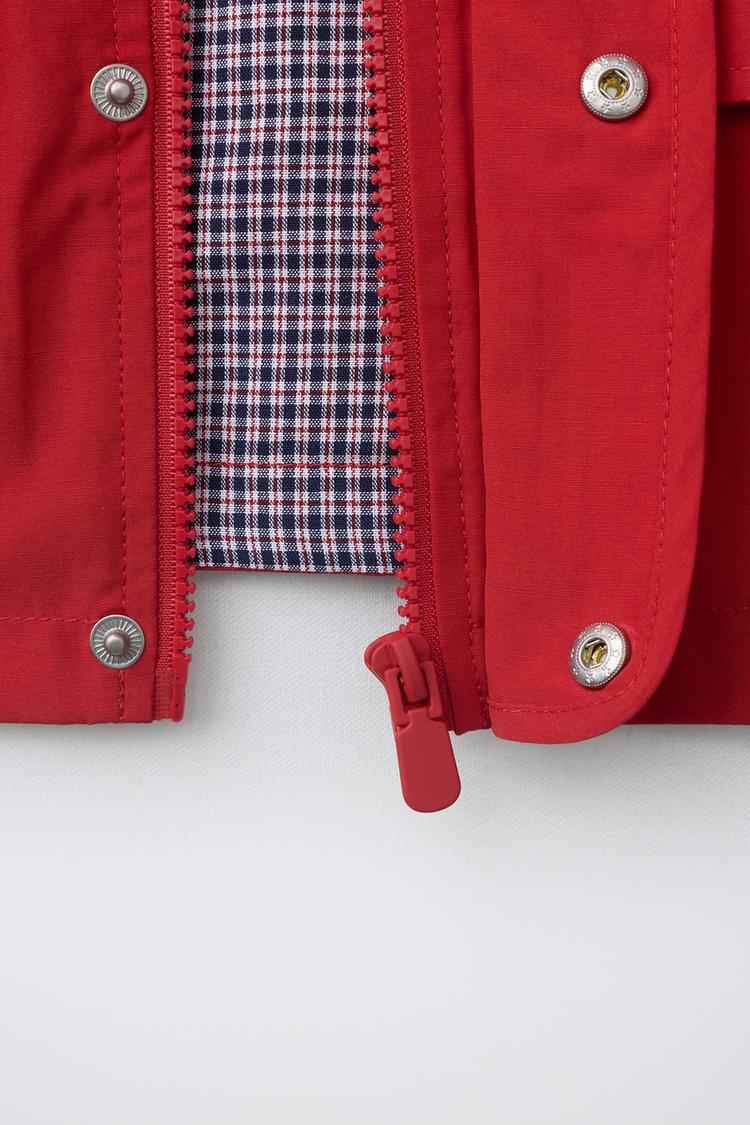 Chaqueta forrada con estampado de cuadros 7