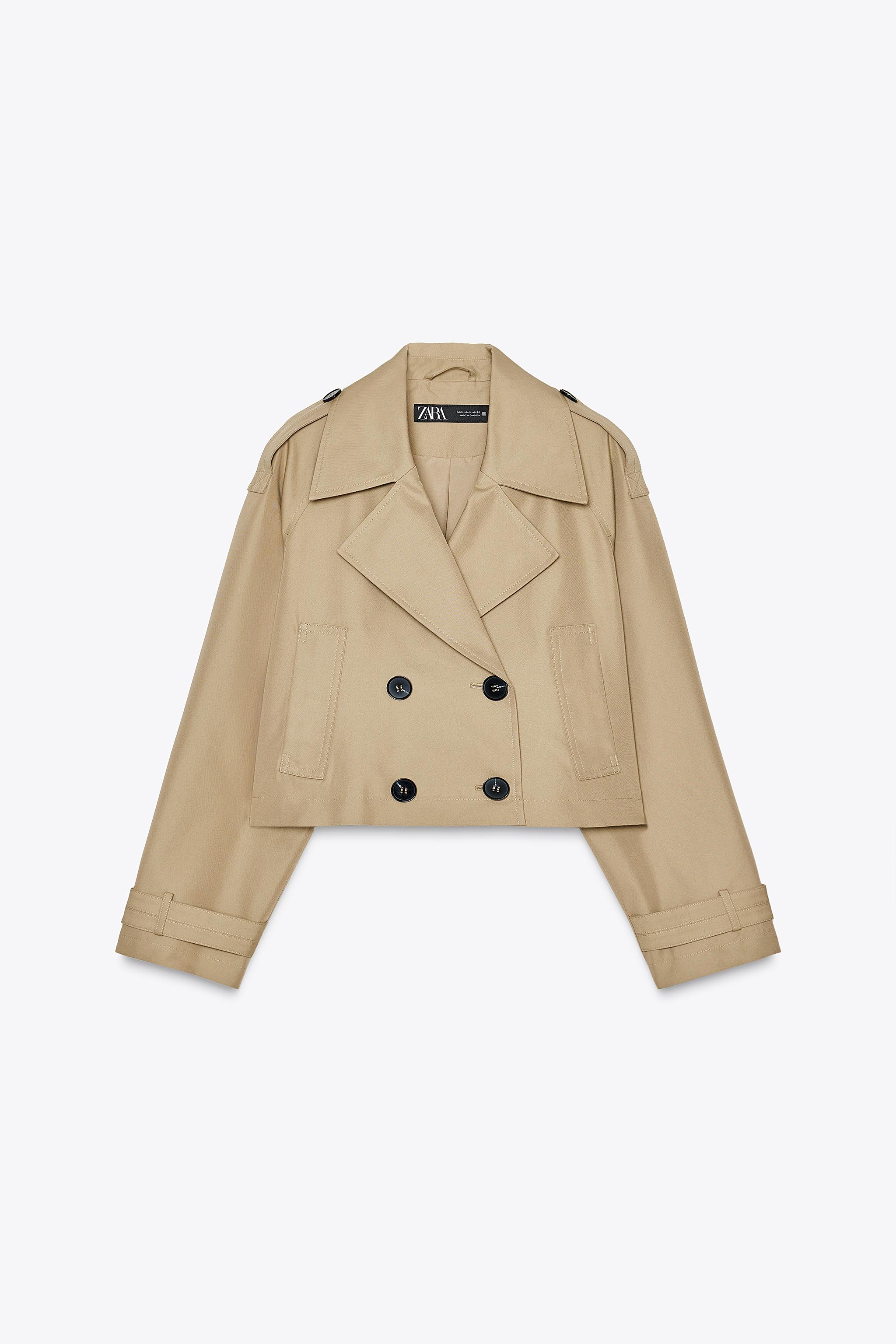 ショート丈ダブルブレストジャケット - ブラック | ZARA Japan