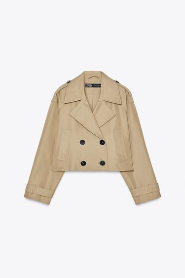 КОРОТКАЯ ДВУБОРТНАЯ КУРТКА — РЫЖЕВАТО-КОРИЧНЕВЫЙ от Zara