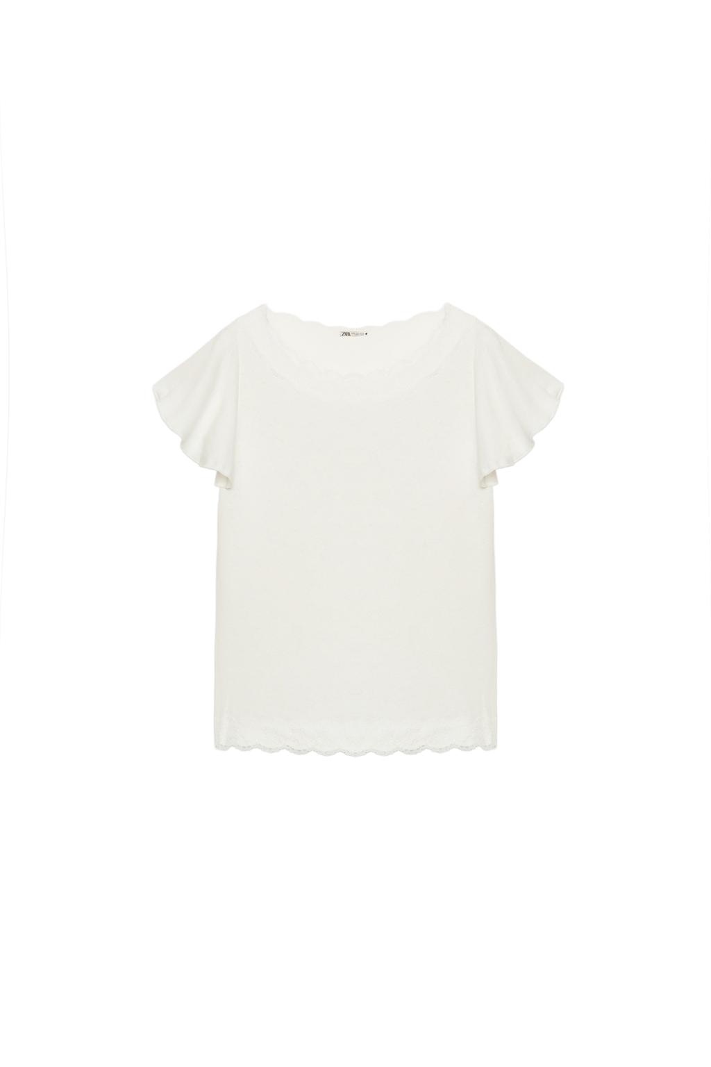 RUFFLED LACE SLEEVE TOP - image 3
