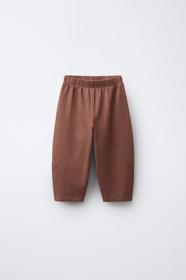 BALLOON PLUSH TROUSERS - Terracotta by Zara